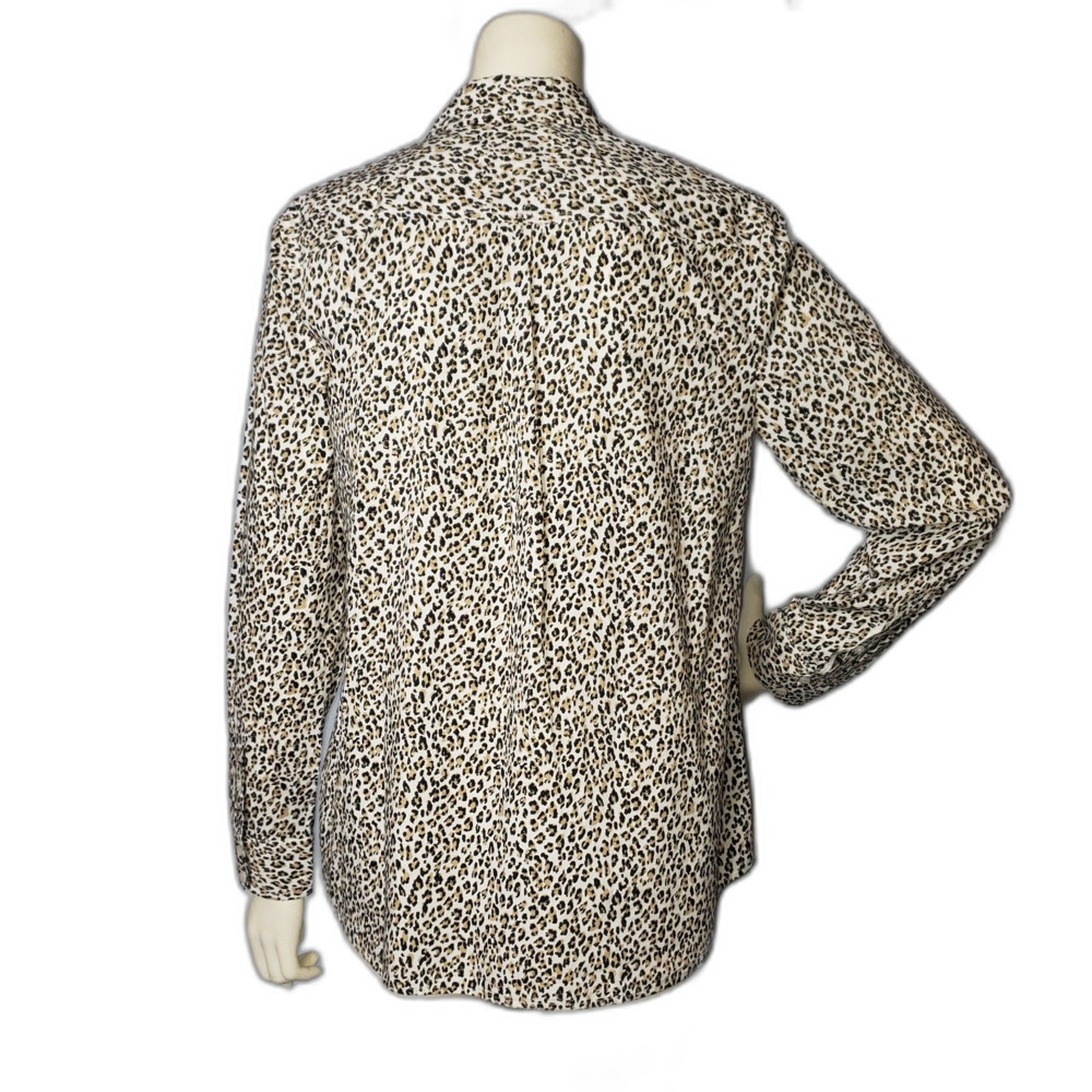 Talbots Leopard Print Pattern Button Up Dress Shi… - image 2